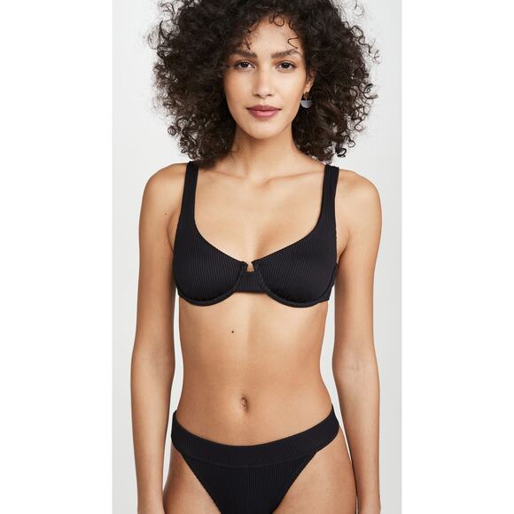 Charlie Holiday Women's Lula Bra Bikini Top Black Size XS 0411 - Picture 2 of 5